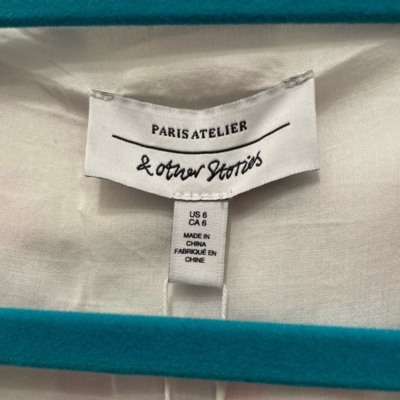 & Other Stories Puff Sleeve Midi Dress - Size 6 (Runs Small) - Picture 6 of 6